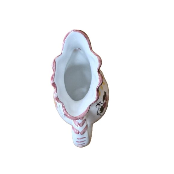 VTG Italian Majolica Rooster Pitcher – Signed Siluana, Dip A Mano Cottagecore - Picture 5 of 7